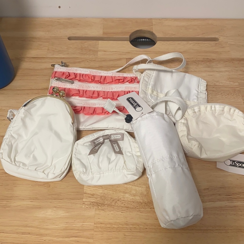 LeSportsac All-White Accessory Set of 6